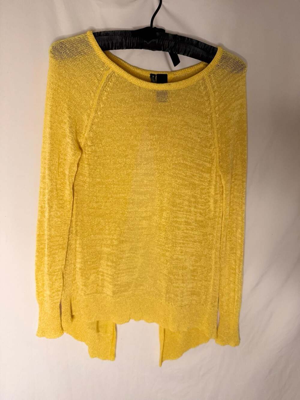 Bisou Bisou Yellow Open Back Knit Sweater/Swim cover up Size S